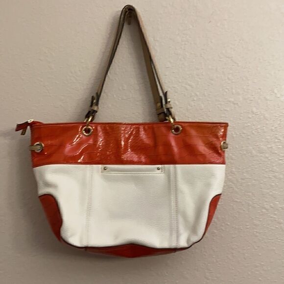 🎁Anne Klein Orange and White Tote 👜 - Picture 7 of 10